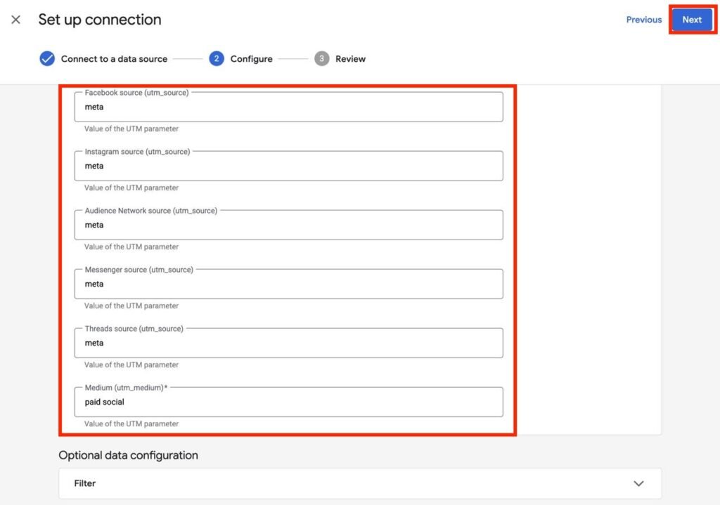 GA4 cost data import from Meta Ads and TikTok Ads