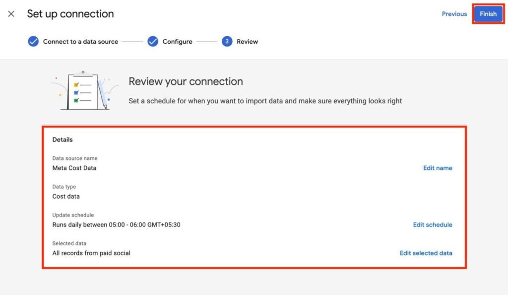 GA4 cost data import from Meta Ads and TikTok Ads