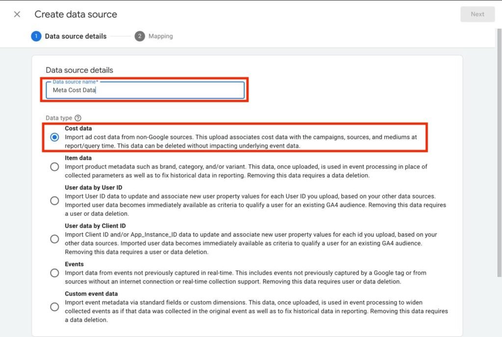 Import Cost Data from Meta Ads and TikTok Ads in Google Analytics 4